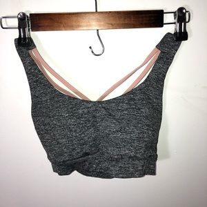 F21 ATHLETIC SPORTS BRA PINK AND GREY
